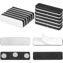24 Pair Curtain Magnets Closure, Magnetic Curtain Clips with Adhesive for Blackout Blind Accessory for Window Blinds