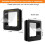 Cat Door with 3 Collar Sensor, RFID Cat Door Collar Activated with Remote Control, 4 Way Locking Black 5