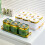 Boîte de rangement en plastique divisée de cuisine-Fruit vert 7