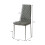 2Pcs Grey Diamond Stitched PVC High Back Dining Chairs 2