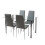 2Pcs Grey Diamond Stitched PVC High Back Dining Chairs 3