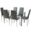 2Pcs Grey Diamond Stitched PVC High Back Dining Chairs 4