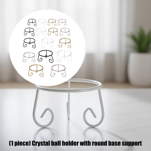Iron Crystals Sphere Stands Display Bases for Home or-Black S 2