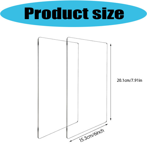 2Pcs Clear Polycarbonate Cutting Mat 9x6Inch Food Grade Plastic 1