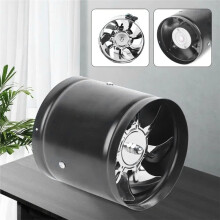 8IN Axial Pipe Metal Blower Bathroom Fan Channel Pipe Fan 50hz 80W 1050m³/H Channel Duct Extractor Insert Exhaust Fan US