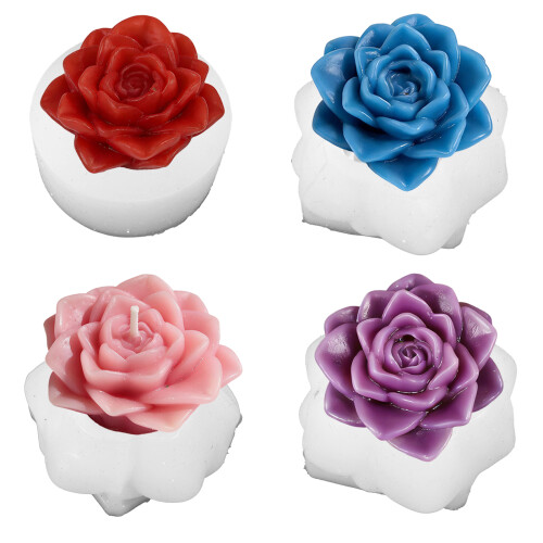 Multipurpose Flower Shape Silicone Molds for Making Candle-6 1