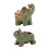 Elephant Shape Ceramic Planter With Drainage Hole Farmhouse-1 2
