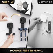 Suction Cup Holder for Shower,Reusable,Stainless Steel Bathroom Suction Hooks for Towel,Loofah,Shaver