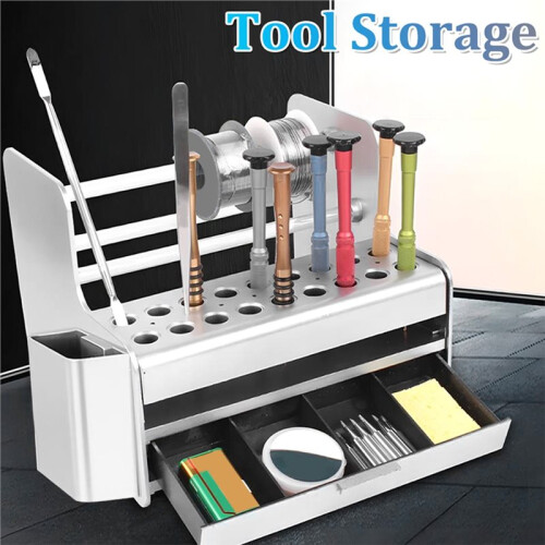 Multifunctional Maintenance Tool Storage Box Component Sorting Parts Box, Screwdriver Storage Box Desktop Storage Rack 2