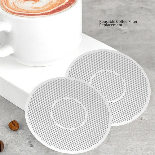 2pcs Stainless Steel 62mm Disc Coffee Filter, Reusable Metal Filter, for  Coffee Maker for Multiple Use 2