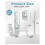 50 Pcs Cable Support J-Hook, 3/4 Inch Cable Hooks for Hanging, Wall Mount Galvanized J Hooks 7