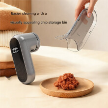 Fabric Shaver Lint Remover with Digital Display, 6-Leaf Blade Electric Lint Shaver for Clothes, Sweaters,for All Fabrics