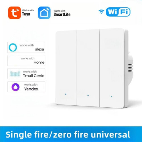 Upgrade Tuya WiFi Push-Button  Wall  Single Fire Magnetic Latching Supports App Voice Control EU Plug 2