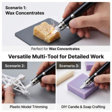 Elektrisch Warm Mes, Draadloze Verwarmde Waspen met Keramisch Mes, Oplaadbare Multi-Tool Kit voor Hars