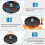 D66mm-Rubber Coated Anti-Scratch Magnets, Magnet Base with Threaded Studs,Magnets Hold the Base for Light Mirror Tool 3
