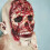 Masque de zombie effrayant avec un visage pourri 2