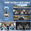 Câmera de Painel de 5 Canais 360 para Carros 1080P com Gravação em Loop e Visão Noturna, Câmera de 3,16 Polegadas Frontal e Traseira 7