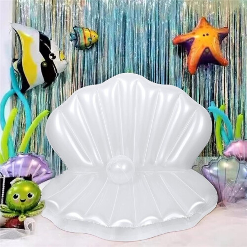 Inflatable Swimming Pool Float, Children'S Swimming Pool Pearl  Shell Float (Requires Self Provided Inflatable Pump) 2
