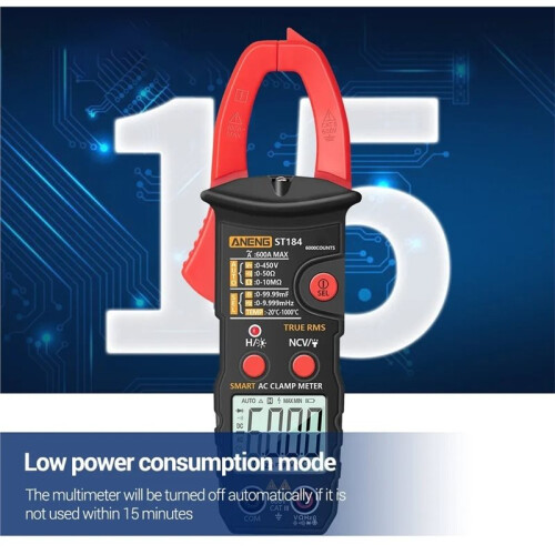 ANENG ST184 Digital Multimeter Clamp Meter RMS Voltage Current Ohm Tester Induction Tester Electrician Detection Tool 2
