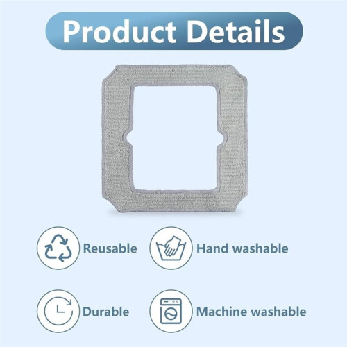 10 Pezzi di Panni In Microfibra per  WINBOT  W-CC02-0012, Salviette Riutilizzabili e Lavabili 2