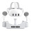 Wall-Mounted & Desktop Charging Dock for Meta Quest 3 VR Headset and Controllers, Charging Base Stand Station 4
