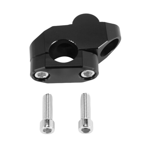 2X Universal Motorcycle Handlebar Riser for 22mm Bars Clamp for     Black 2