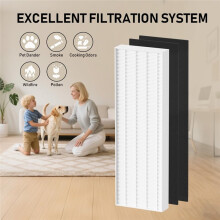 Remplacement de Filtre HEPA pour Fellowes AeraMax 100 90 DX5 DB5, Comprend 3 Filtres HEPA Véritables + 6 Pré-Filtres en Carbone