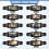 Câmera de Painel de 5 Canais 360 para Carros 1080P com Gravação em Loop e Visão Noturna, Câmera de 3,16 Polegadas Frontal e Traseira 9