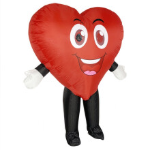 (Rouge, 150-190cm) Déguisement gonflable adulte sur le thème de l'amour
