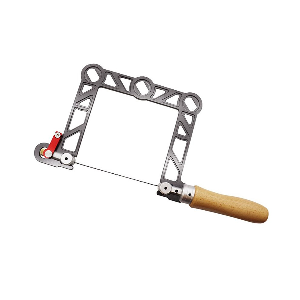 Woodworker's Aluminum Coping Saw, 4" Heavy Duty Fret Saw With Lever Tension And Swivel Blade Clamps 6032263115423