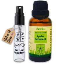 Spider Repellent Natural Spray. Blend of 12 Essential Oils that Deter Spiders. Tried & Tested. Concentrated & Makes 10+ litres. Humane, Economical