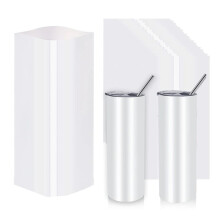 120Pcs Sublimation Shrink Wrap Sleeves,5x10 Inch Heat Transfer Shrink Film Bags for Blanks 20 Oz Tumblers,Mugs,Cups