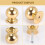 10 Pcs Cabinet Knobs Round  Knobs Bathroom Cabinet Knobs Dresser Knobs, Modern Cabinet Hardware for Kitchen Gold 2