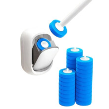 Wegwerp Toilet Reinigingssysteem + 36 Wegwerp Toiletborstel Navullingen Wandgemonteerde Toiletborstel & Houder Set