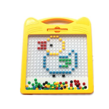 Magnetic Drawing Board for Kids & Toddlers 3-5 Years,Fun Magnetic Board with Colourful Beads and Drawing Stylus