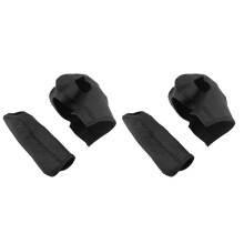 4 STÜCKE Schalten Knauf Hüllen Abdeckung Hand Bremse Abdeckung Für Fiesta MK7 2009 - 2015 Ecosport 2012 - 2017, PU LEDer