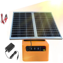 30 Meilen Solar-Elektrozäune Ladegerät 1,5 Joule für Vieh Zur Verhinderung Von Raubtierinvasionen mit Batterie EU