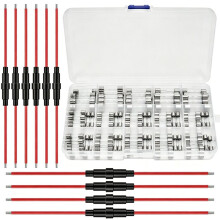 10Pz 5x20mm / 6x30mm 18 AWG Portafusibili A Vite Inline + 15 Valori 150Pz Fusibili In Vetro A Fusione Rapida