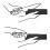 8-Piece Knife  Guard Set Black Universal ABS Plastic Sheath Non-Toxic  Lining Chef Kitchen Tools 3