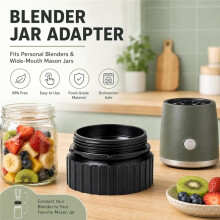 2er-Pack Einmachglas- und Mixeradapter, Breiter Glasbecher-Mixeradapter mit Silikondichtung, für 250 Watt