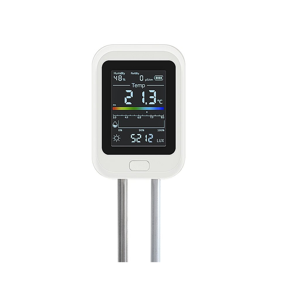 6-In-1 Rechargeable Soil Ph Tester Moisture/Fertility/Sunlight/Temp/Ph Meter Earth Nutrient Analyzer For Gardening Farm 6032814020343