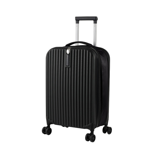 20 Inch ABS Expandable Foldable Carry On Luggage Suitcase, Black