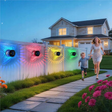 2pezzi Luci Decorative Solari A Forma di Farfalla Luce da Giardino Muro Passo Deck Esterno Luci Cambiamento Colore per Recinzione Posto Patio