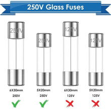 10Pcs 5x20mm / 6x30mm 18 AWG Fuse Holder Inline Screws Type + 15 Values 150Pcs Fast Blow Glass Fuses