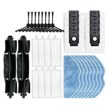 34 Stück Hauptseitenbürste Filter Staubbeutel Wischmopp Set für 360 S8 / 360 S8 / EZVIZ RE4 / EZVIZ RE5 Ersatzteile