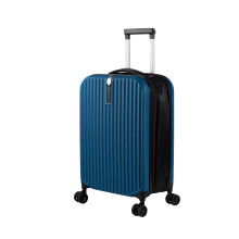 20 Inch ABS Expandable Foldable Carry On Luggage Suitcase, Blue