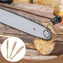 24PCS Diamond Coated Cylindrical Burr 5.5mm Chainsaw Sharpener Stone File Chain Saw Sharpening Carving Grinding Tools