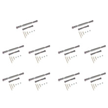 10X Lien Direction en MéTal Servo Link Crochet Biellette pour MN D90 D99 MN-90 -45 1/12 Rail de Voiture TéLéCommandé, Gris