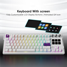 K1 PRO Visual Mechanical Keyboard Macro LCD Wired Gaming Keyboard RGB Backlight Ergonomics Keyboard Black