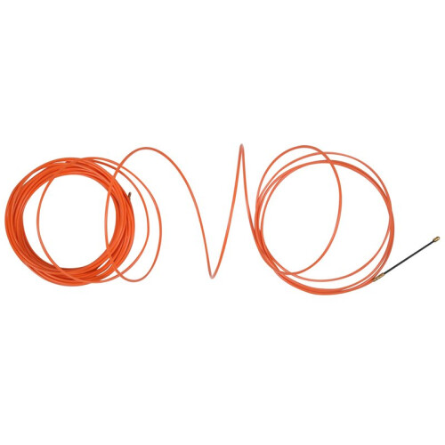 5pcs 4Mm 15 Meter Orange Guide Device Nylon Electric Cable Push Pullers Duct Snake Rodder Fish Tape Wire 2